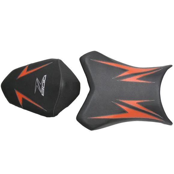 Housse de selle Bagster Noir Déco Orange Ref : 2231A
