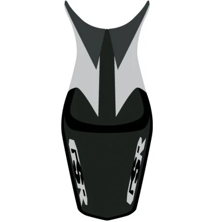 housse de selle bagster SUZUKI GSR600 2006 ACIER/NOIR/GRIS CLAIR/LETTRES NOIRES