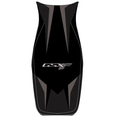 housse de selle bagster SUZUKI GSX650F 2010 NOIR/NOIR MAT/LETTRES GRISES ET BORDEAUX