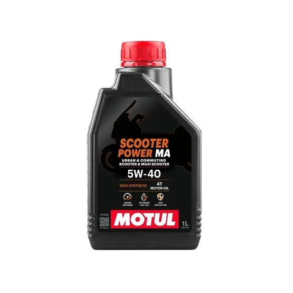 Huile moteur Motul SCOOTER POWER 4T 5W40 1L Universel Ref : MOT0052 / 105958