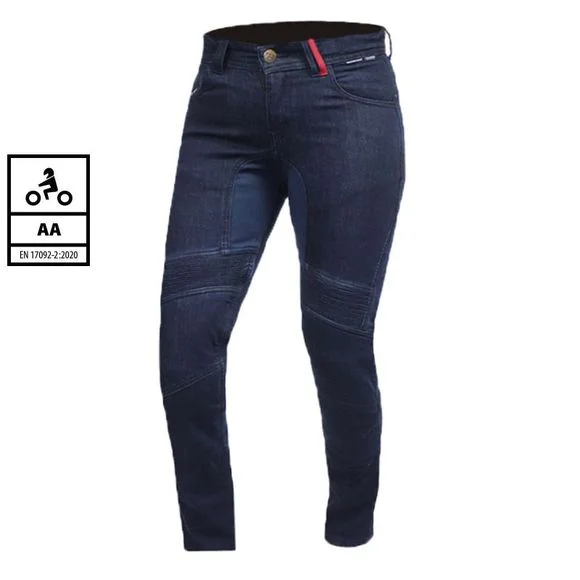 Jean Trilobite Strada Ladies – Version longue – Slim – Bleu / Noir Ref : TRI0153