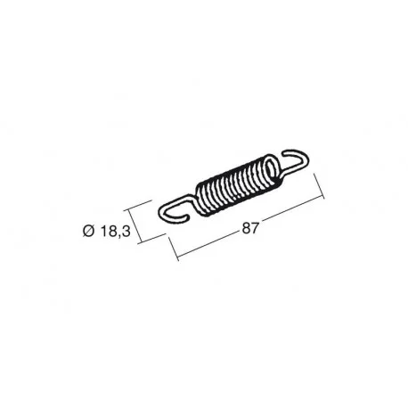 Jeu de 5 ressorts BUZZETTI 87×18 3mm pour bequille centrale – Peugeot
