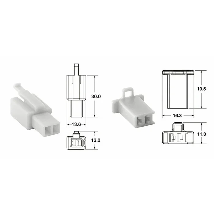 Jeu de connectiques 2 voies 110 ML BIHR type origine Ø0,5mm²/0,85mm² – 5 jeux complets