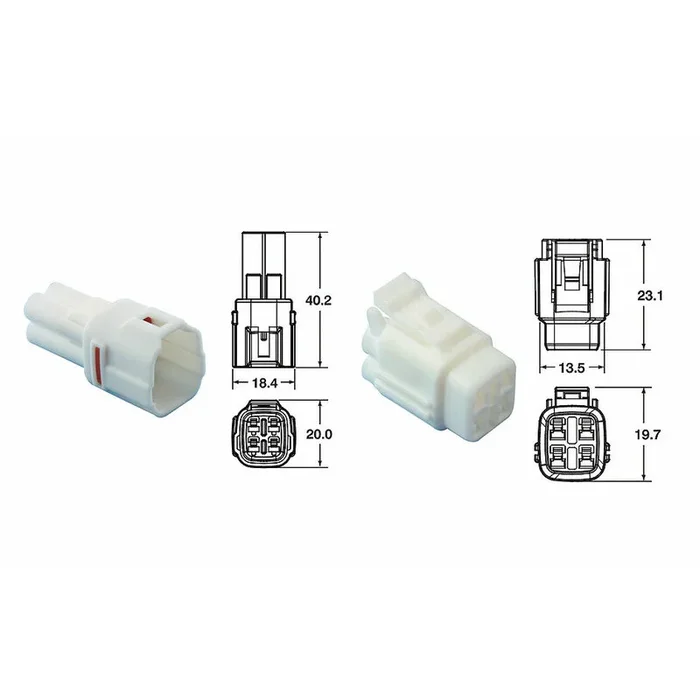 Jeu de connectiques 4 voies série 090 SMTO BIHR type origine Ø0,58mm²/1,25mm² – 5 jeux complets