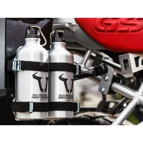 kit 2 gourdes avec support Gourde 0,6 l en Inox pour valises alu SW MOTECH TRAX