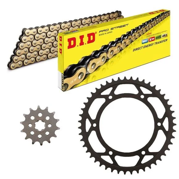 Kit chaine DID renforcé Acier version S et sans ABSSUZUKI 650 SV 650 S – 1999 – 2015Ref : DE0035 / 107046162