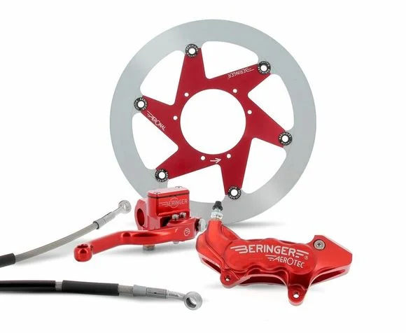 Kit complet freinage Beringer Kit freinage complet Top Race roue 17 » étrier Aerotec® axial 6 pistons – rouge Ref : BGR00159A / 3067464