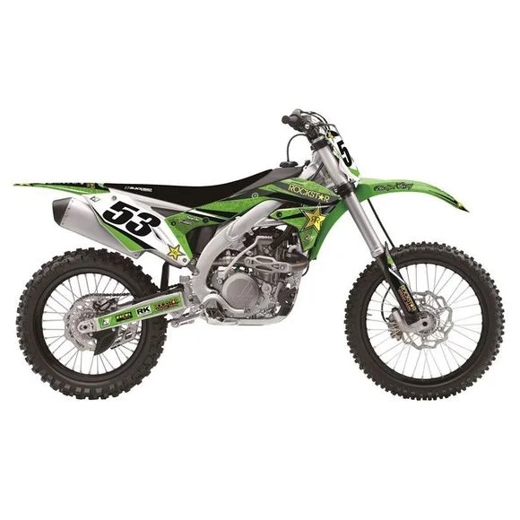 Kit déco + housse de selle Blackbird Rockstar Energy replica Kawasaki Ref : 60300292 / 1053986