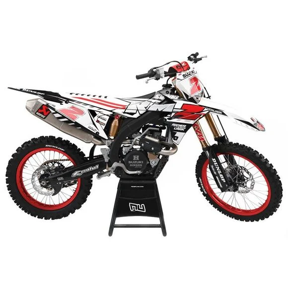 Kit déco RiderUnik GRAF WHITESUZUKI 250 RM-Z 250 – 2019 – 2024Ref : RU0447 / SUGRAFW06