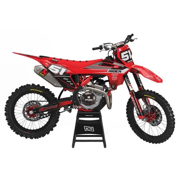 Kit déco RiderUnik IMOR – Rouge / NoirGAS-GAS 65 MC 65 – 2021 – 2023Ref : RU0759 / GAS-IMOR-2