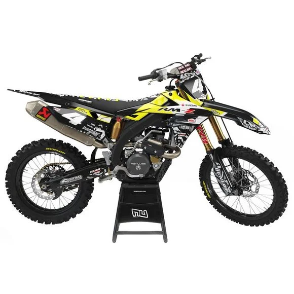 Kit déco RiderUnik PICAM – Noir / JauneSUZUKI 250 RM-Z 250 – 2018Ref : RU1252 / SUZ-PICAM-7