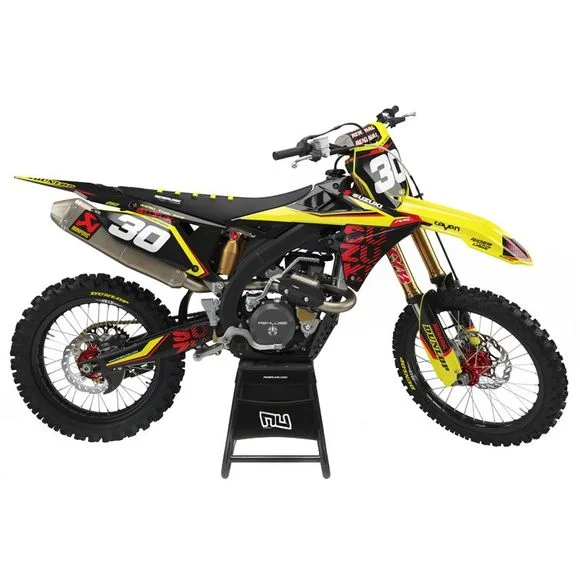 Kit déco RiderUnik SOUL – Noir / JauneSUZUKI 250 RM-Z 250 – 2010 – 2017Ref : RU1233 / SUZ-SOUL-6