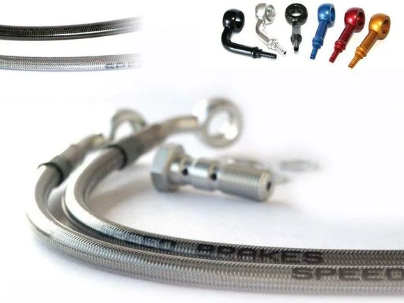 Kit durite de frein Tecnium Aviation SPEEDBRAKES carbone/raccord or Ref : TE20486A / 3021269