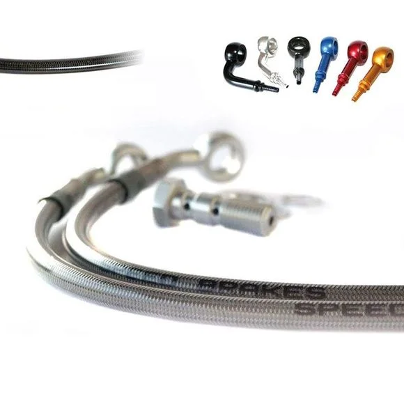 Kit durites aviation Speed Brakes Inox Arrière – GrisHONDA 1000 CBR 1000 RR FIREBLADE (SC57) – 2006 – 2007Ref : SPB0267