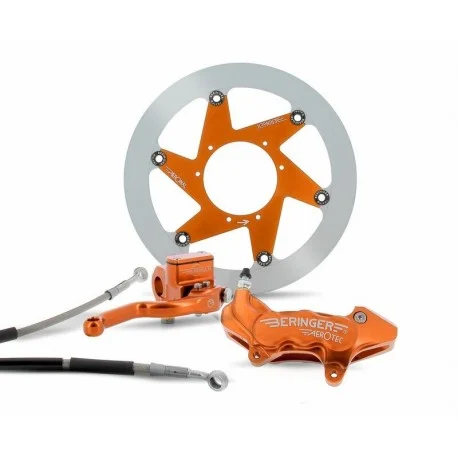 Kit freinage BERINGER Top Race roue 17 » etrier Aerotec axial 6 pistons orange KTM