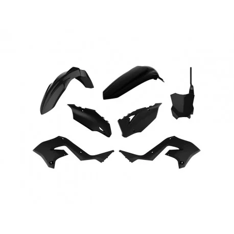 Kit plastiques POLISPORT Restyle noir Kawasaki KX125/250