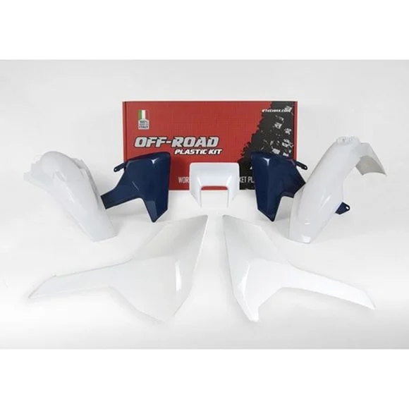 Kit plastiques R-tech 5 p HUSQVARNA Coul. Origin – Blanc Ref : RTH0231 / RKITHSQOEM517