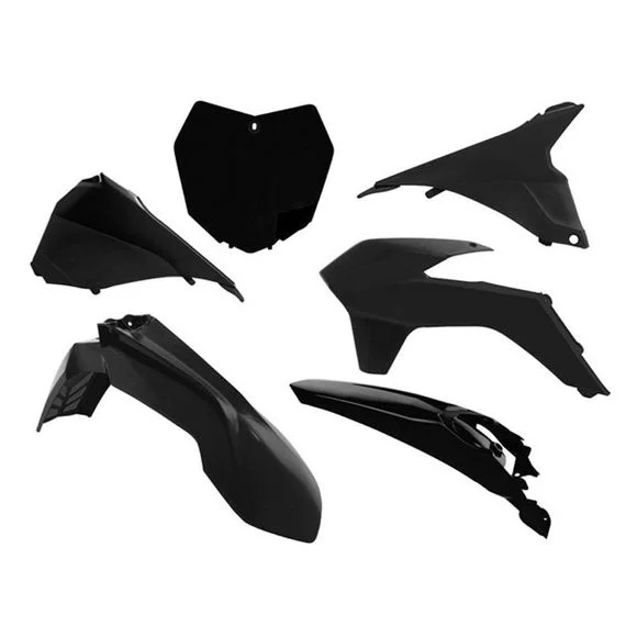Kit plastiques R-tech 6 p noir – Noir Ref : RTH0284 / RKITKTMNR0512