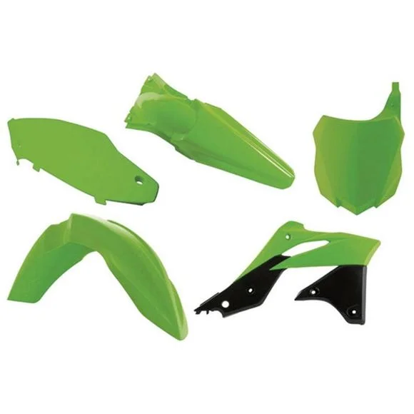 Kit plastiques R-tech Kawasaki Vert Fluo – VertKAWASAKI 250 KX 250 F (KX250Z) – 2013 – 2016Ref : RTH0348 / RKITKXFVF0516