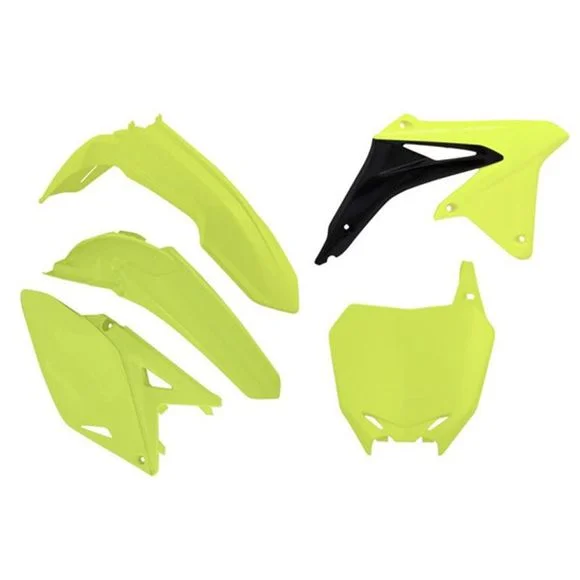 Kit plastiques R-tech Suzuki Jaune Fluo – JauneSUZUKI 250 RM-Z 250 – 2010 – 2018Ref : RTH0361 / RKITRMZGF0511