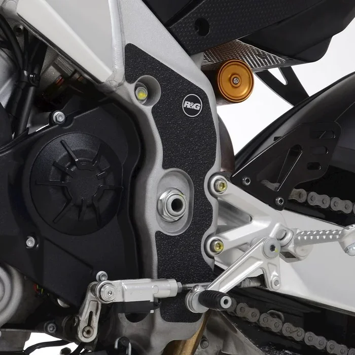 Kit protection de cadre R&G RACING – cadre noir (2 pièces) Aprilia Tuono V4 1100