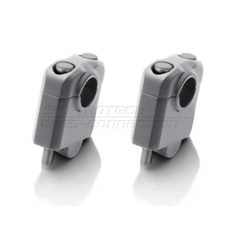 Kit rehausse de guidon moto SW MOTECH 22mm hauteur 21mm recule 22mm noir