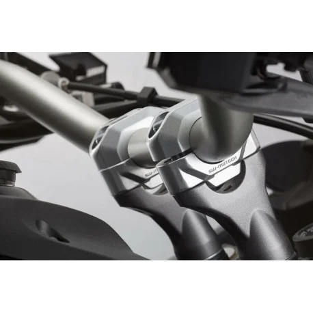 Kit rehausse pour guidon moto SW MOTECH22mm H 30 mm