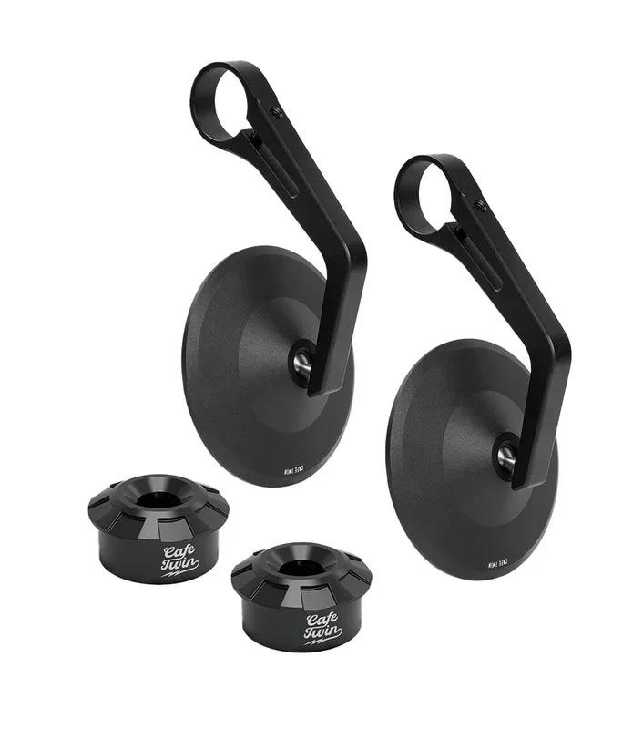 Kit Specchietti Moto Bar End Rocker con Adattatori per Guerrilla / Himalayan 450 e Interceptor fino al 2022