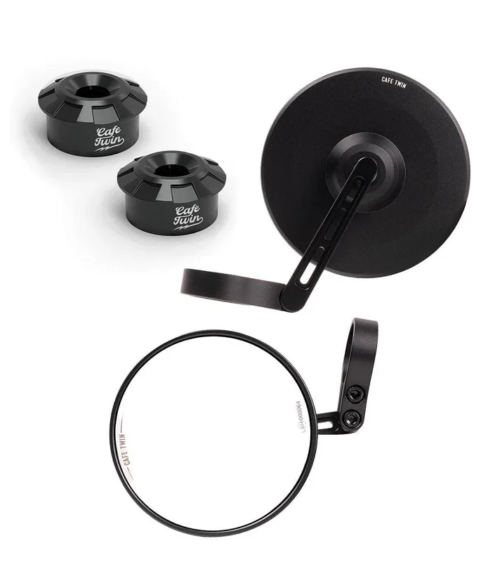 Kit Specchietti Moto Bar End Slim con Adattatori per Royal Enfield