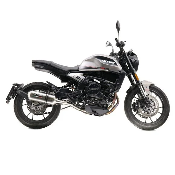 Ligne Complète GPR SATINOX – GrisMOTO MORINI 650 650 SEIEMMEZZO STR – 2022 – 2024Ref : GPR0902 / MO.T.CAT.SAT