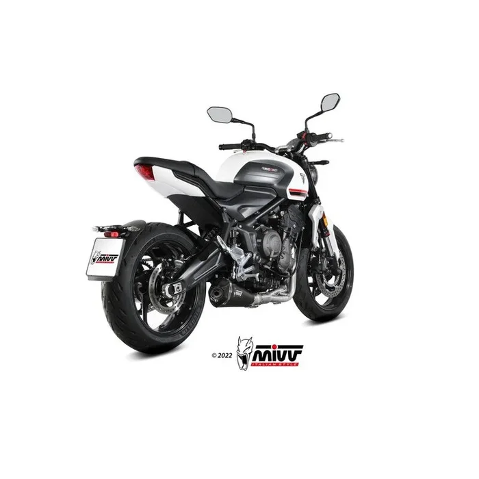 Ligne complète MIVV Delta Race Steel Black/carbone – Triumph Trident 660
