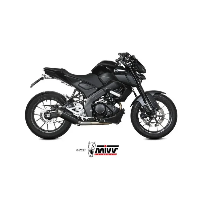 Ligne complète MIVV GP Pro acier inoxydable noir – Yamaha MT 125