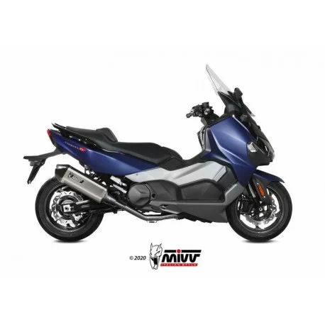 Ligne complete MIVV Speed Edge inox/silencieux inox/casquette carbone SYM Max Sym 500 TL