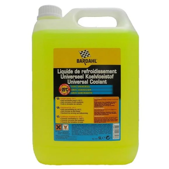 Liquide de refroidissement Bardahl 5 litres -25° Universel Ref : BDH0007 / 7313
