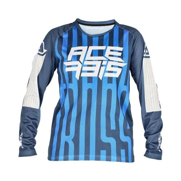 Maillot cross Acerbis MX J-WINDY FIVE KID VENTED – Blanc / Bleu Ref : AE3630
