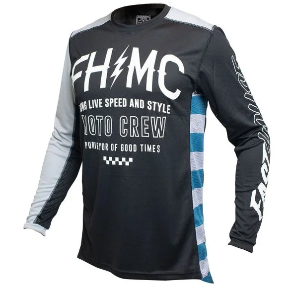 Maillot cross FASTHOUSE GRINDHOUSE CYPHER BLACK/SILVER 2022 – Noir / Gris Ref : FAS0135