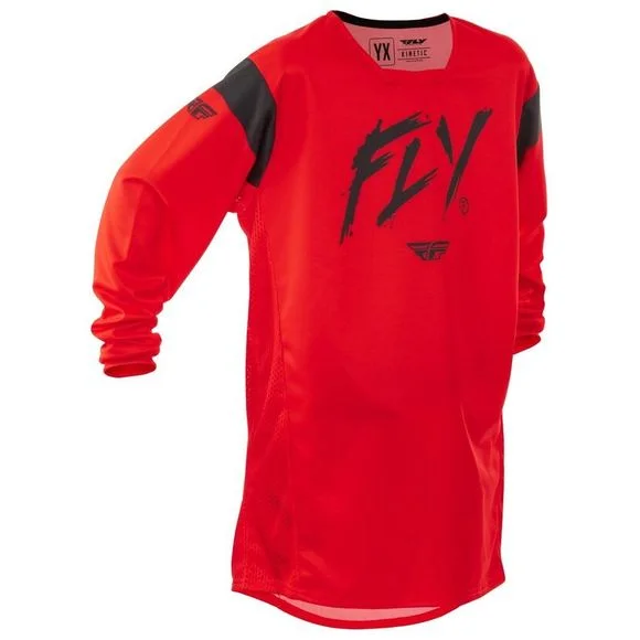 Maillot cross Fly KINETIC – STOKE – ENFANT – Noir / Rouge Ref : FL1626