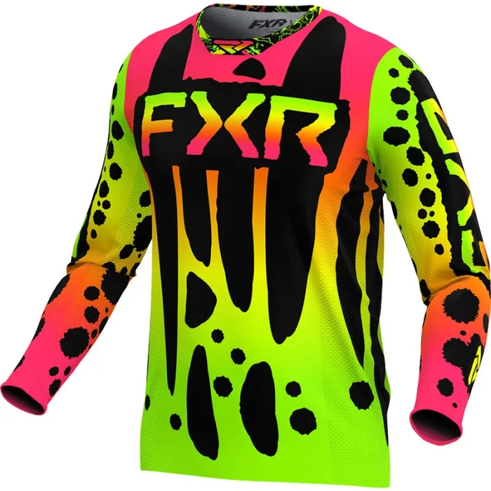 Maillot Cross FXR PODIUM 2024 Jaune Fluo Rose Noir