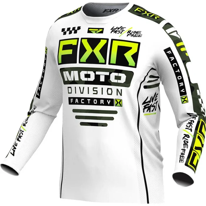 Maillot Cross FXR PODIUM GLADIATOR 2024 Blanc Camo