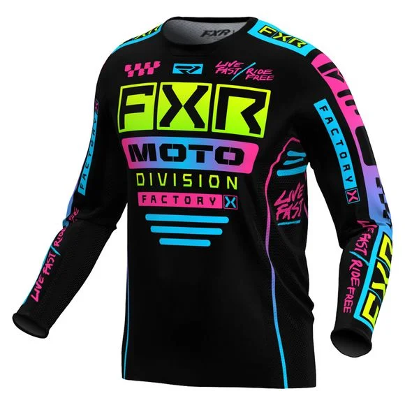 Maillot cross FXR PODIUM GLADIATOR 24 2024 – Noir / Multicolore Ref : FXR0459