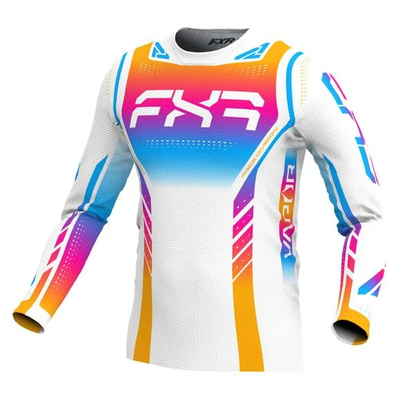 Maillot cross FXR VAPOR AIR 2024 – Blanc / Multicolore Ref : FXR0562