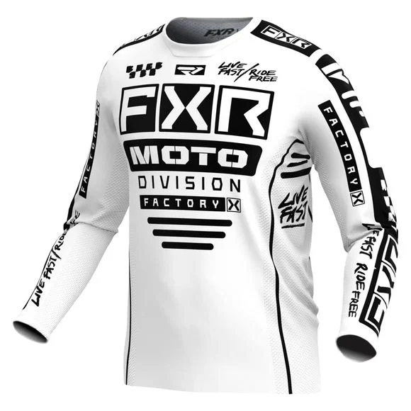 Maillot cross FXR YOUTH PODIUM 24 – Blanc / Noir Ref : FXR0475