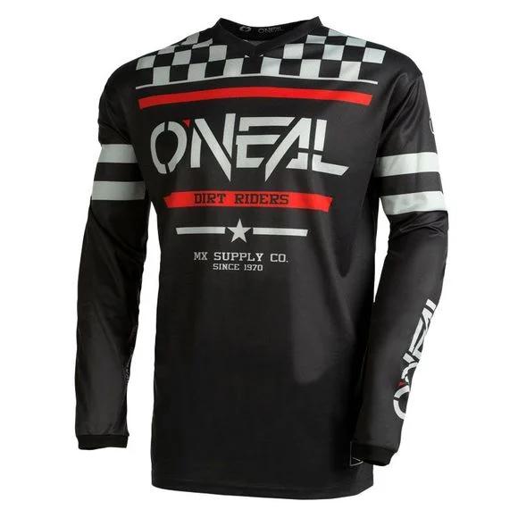 Maillot cross O&rsquo;Neal ELEMENT YOUTH – SQUADRON V.22 – BLACK GRAY – Noir / Gris Ref : OL1766