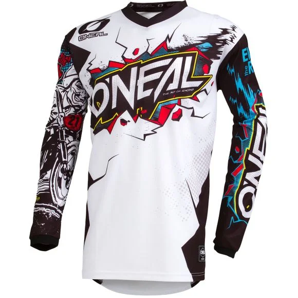 Maillot cross O&rsquo;Neal ELEMENT YOUTH – VILLAIN – WHITE – Blanc Ref : OL1120