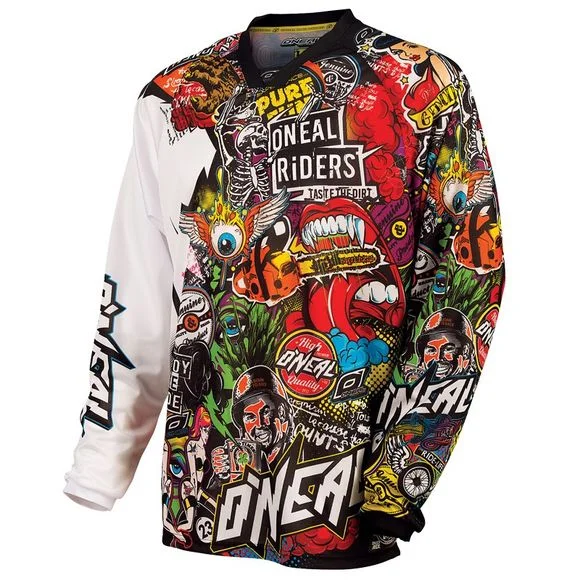 Maillot cross O’Neal MAYHEM – CRANK – BLACK MULTI 2023 – Multicolore Ref : OL0301