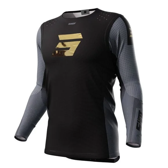 Maillot cross Shot AEROLITE – HONOR 2024 – Noir / Jaune Ref : SO2503-C186