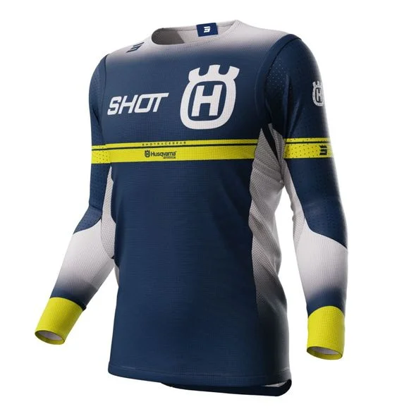 Maillot cross Shot AEROLITE – HUSQVARNA LIMITED EDITION 2024 – Bleu Ref : SO2501