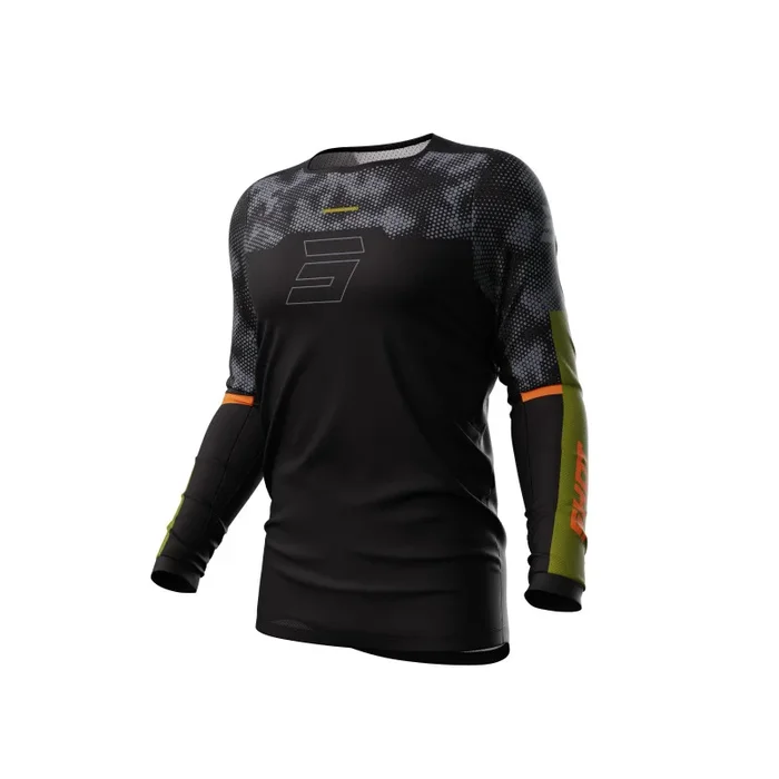 Maillot Cross SHOT CONTACT PATROL Noir Kaki