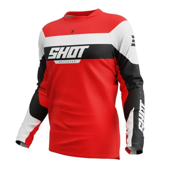 Maillot cross Shot DEVO – LEAGUE 2025 – Noir / Rouge Ref : SO2672