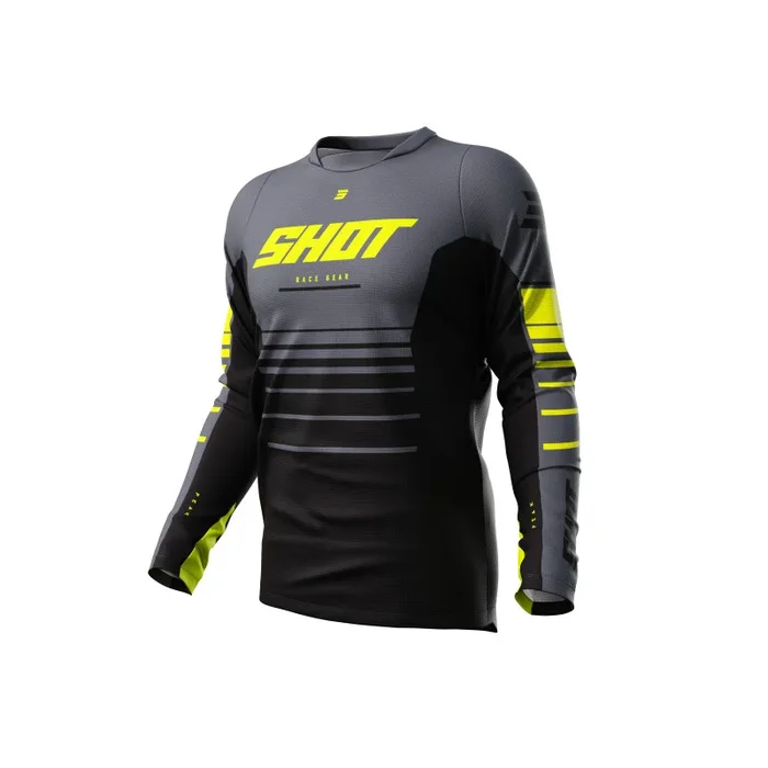 Maillot Cross SHOT DEVO PEAK Jaune Fluo